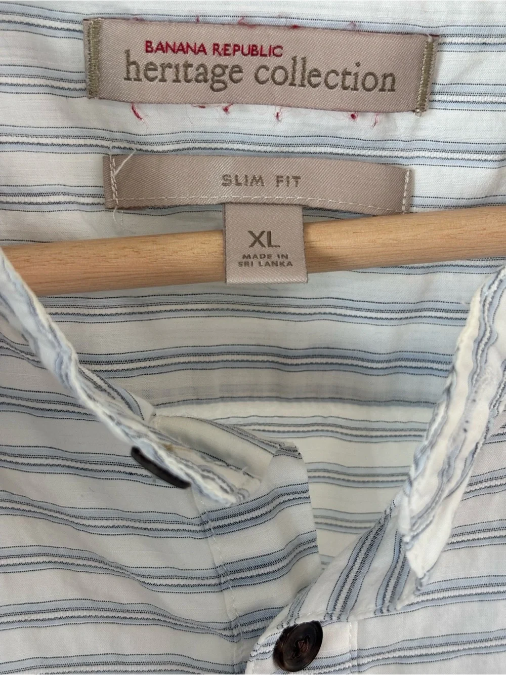 Banana Republic heritage collection striped shirt | 100% cotton | size XL slim